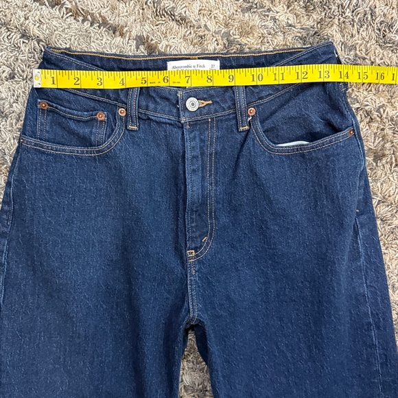 Abercrombie & Fitch women’s The 90s Relaxed high rise Dark Wash Jeans sz 27 - Picture 4 of 10